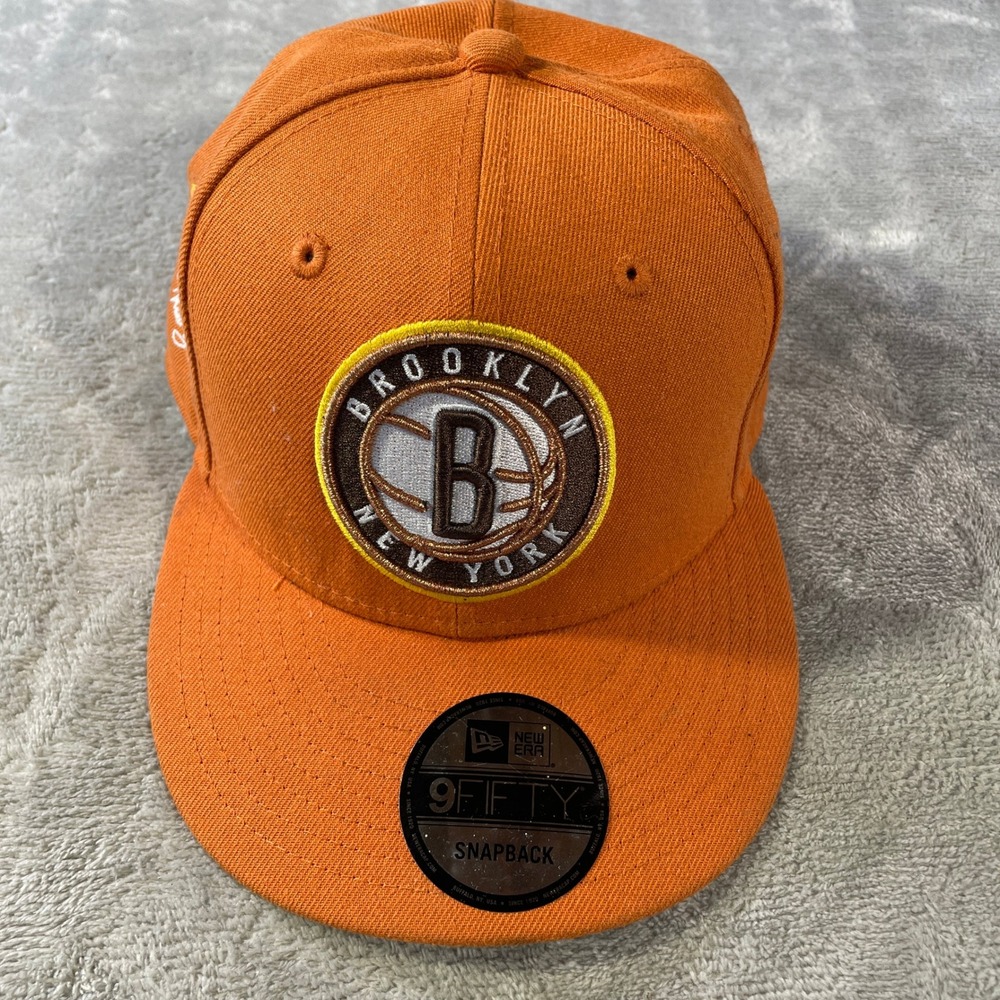 Brooklyn Nets NBA Snapback‎ Hat Cap Orange City Edition OSFA New Era 9FIFTY